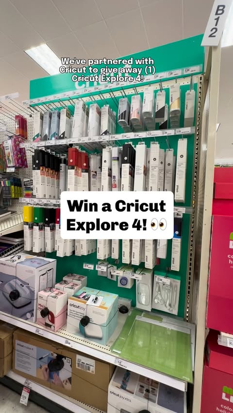 Instagram post by @allthingstarget for Cricut. Caption reads: #ad Win a Cricut Explore 4! 👀 We have owned a....