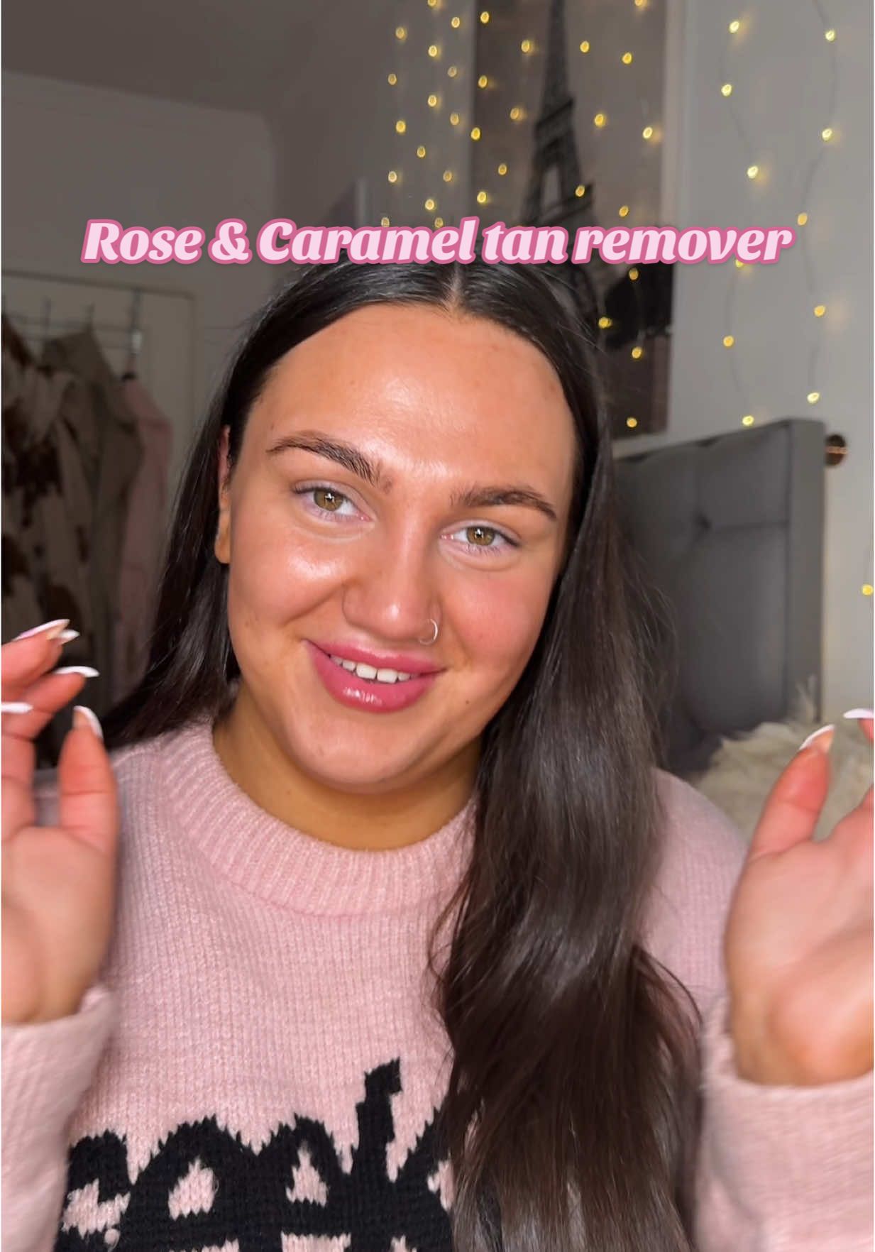 TikTok post by @caitlin_sinnett for Rose & Caramel. Caption reads: [...] definitely years ago!! 🩷 @Rose & Caramel....