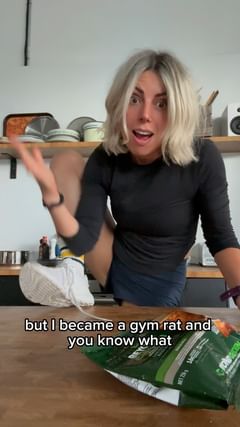 Instagram post by @michellerabin for Beyond Meat. Caption reads: Here’s me trying to get my protein in and getting....