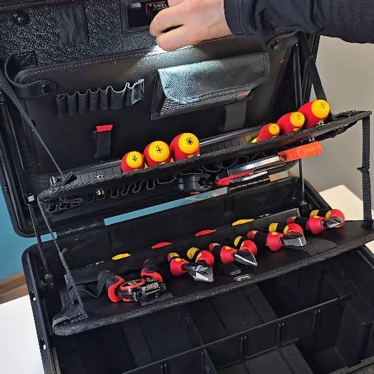 Instagram post by @totomek_elektryk for Wiha Tools. Caption reads: Wiha Tool Case XL 2 TROLLEY ⚡️⚡️⚡️
.
Check this....