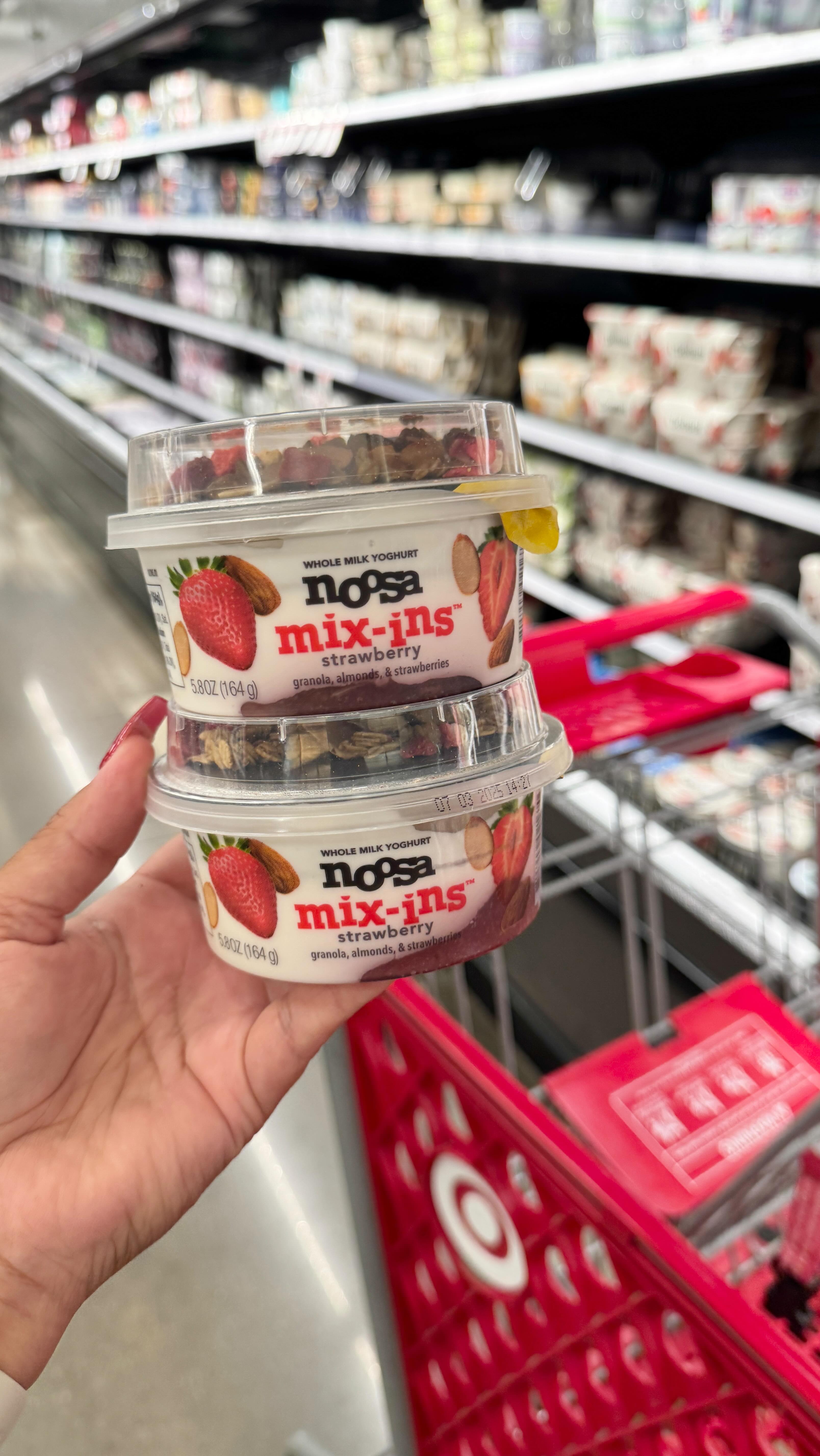 Instagram post by @targetfanatic for Noosa Yoghurt. Caption reads: #ad Next time you are at @Target make sure to....