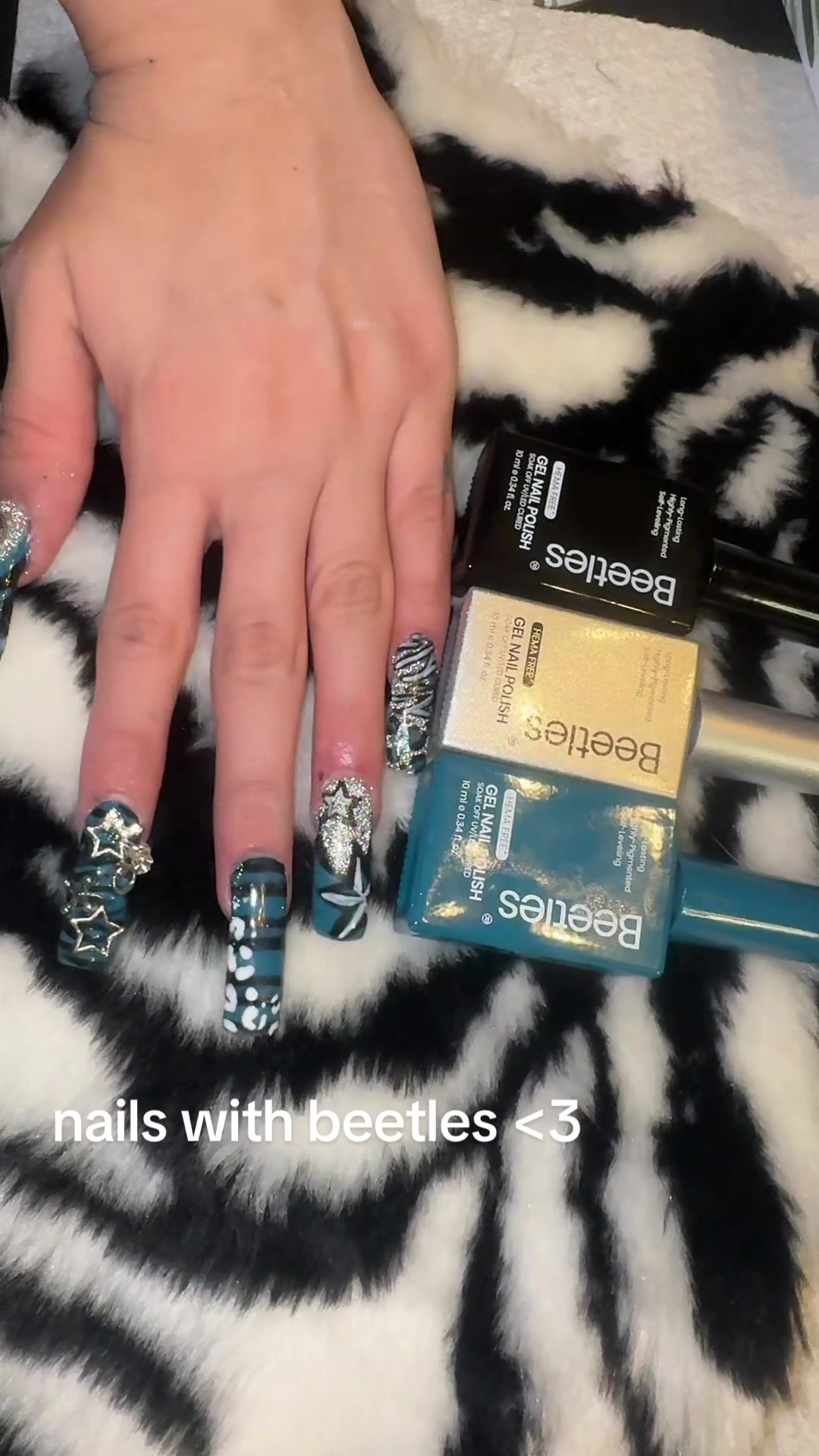 TikTok post by @j420xox for BeetlesGelPolish. Caption reads: @BeetlesGelPolish thank u beetles <3 [...].