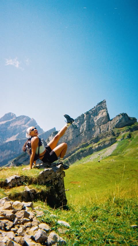 Instagram post by @lifeonfilm for The North Face. Caption reads: [...] honeymoon. In Switzerland. Thank you....