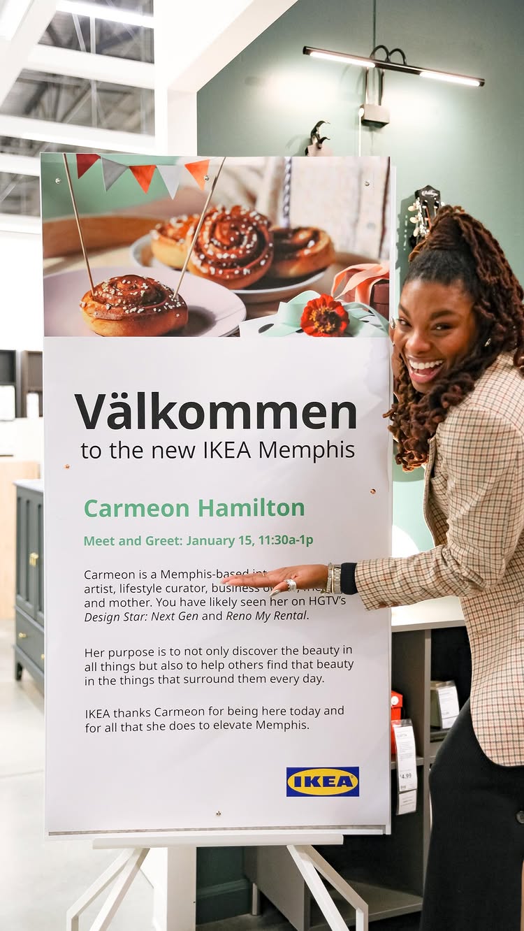 Instagram post by @carmeonhamilton for IKEA USA. Caption reads: Full-circle moments are the best moments. ✨....