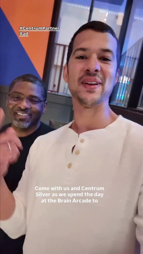 Instagram post by @thecurlycoopers for Centrum. Caption reads: #CentrumPartner A day in the Dave & Buster’s [...].