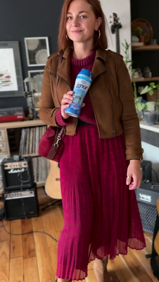 Instagram post by @irmela.kadic for Lenor. Caption reads: Opis videa za slijepe i slabovidne osobe:

Vrijeme....