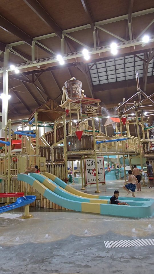 Instagram post by @letthemeatthis for Great Wolf Lodge. Caption reads: Best indoor Waterpark in Arizona is still....