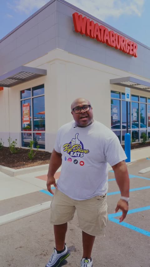 Instagram post by @big_dave_eats for Whataburger. Caption reads: [...] 🍔🔥 MORE FOOD. MORE FLAVOR. ONLY $4!....