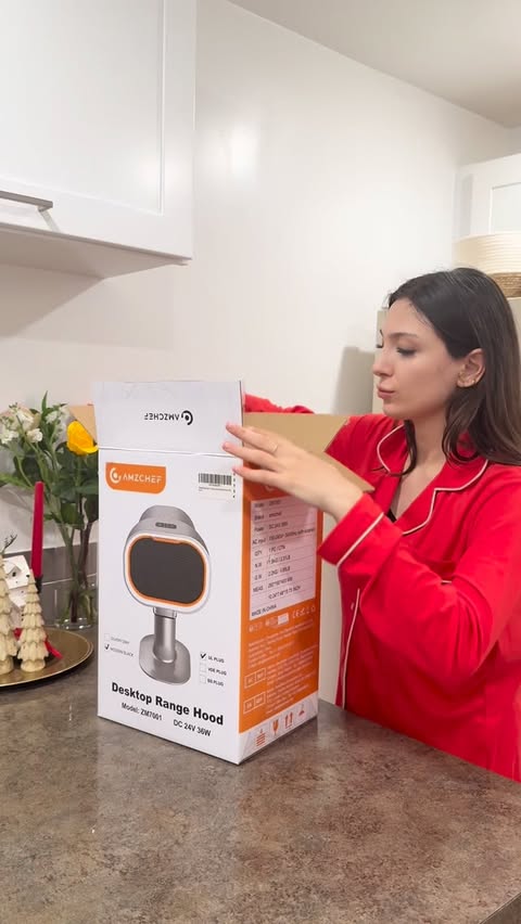 Instagram post by @herafery.gasimova for AMZCHEF. Caption reads: [...] fresh while cooking right at the table....