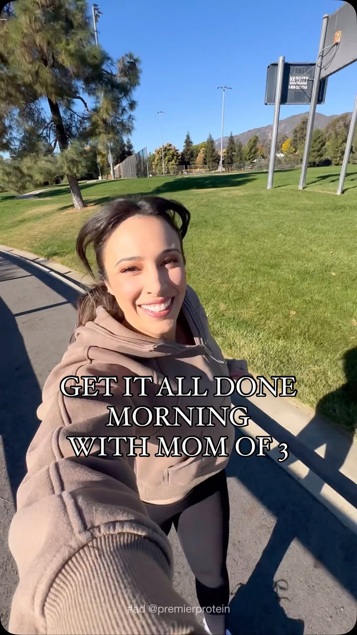 Instagram post by @sierradallas for Premier Protein. Caption reads: #ad Nothing like a Winter Mint Chocolate Protein....