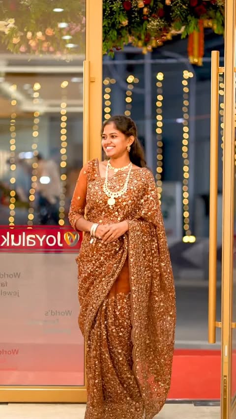 Instagram post by @keerthanahere_ for Joyalukkas. Caption reads: [...] trust, and timeless beauty ✨ Joyalukkas....