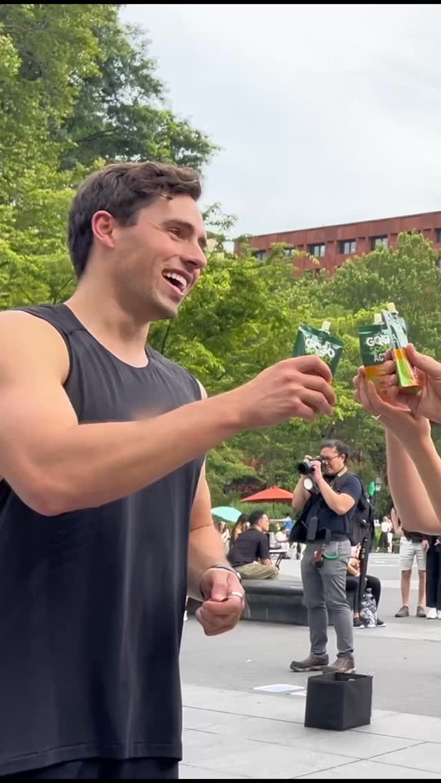 Instagram post by @stevecole__ for GoGo squeeZ. Caption reads: #ad #GoGosqueeZActive Staying active isn’t just....