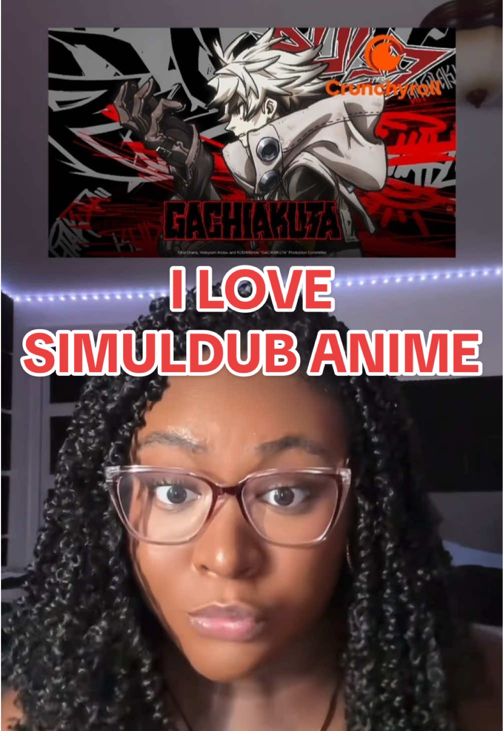 TikTok post by @jessi_mcfly for Crunchyroll. Caption reads: Download the Crunchyroll mobile app to stream....