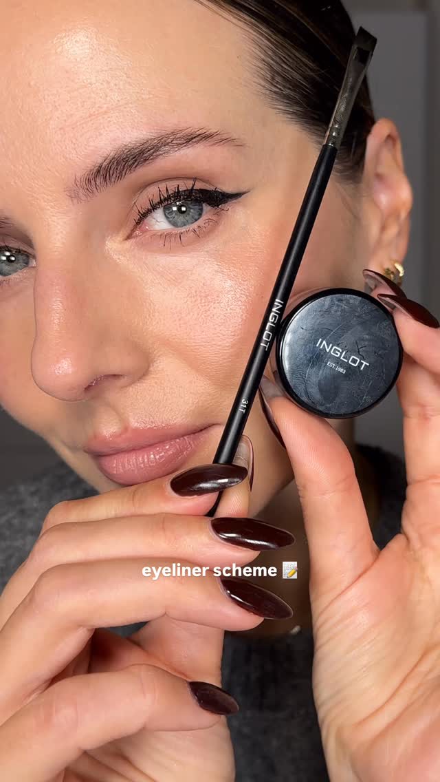 Instagram post by @makeup.by.asta for INGLOT COSMETICS. Caption reads: Step by step to eyeliner ✍️ 

That’s the one thing....