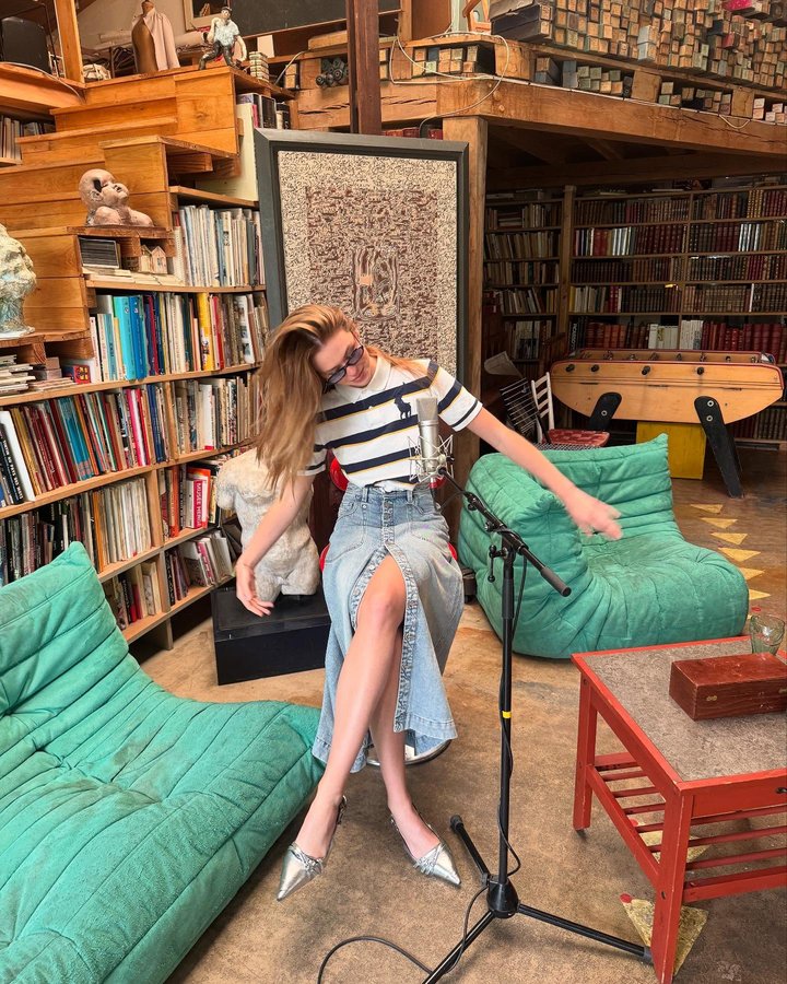 Instagram post by @julie.tuzet for Le Petit Lunetier. Caption reads: LPL Sound System in coming…🎧.