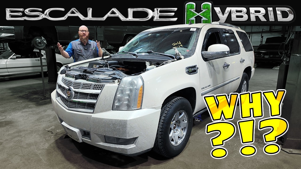 YouTube post by @CarWizard for BendPak. Caption reads: Cadillac Escalade Hybrid: My HONEST Assessment of....