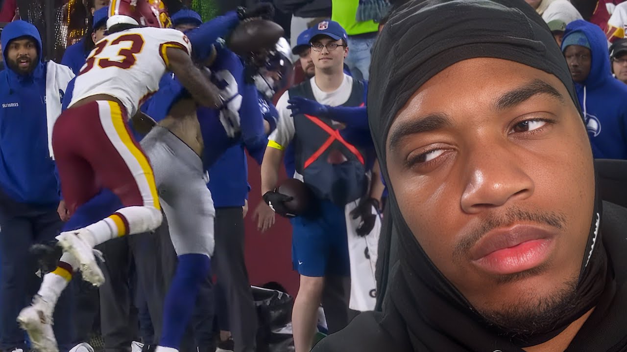 YouTube post by @JankyRondo for Underdog Fantasy. Caption reads: IM DONE!!! Seattle Seahawks vs Washington....