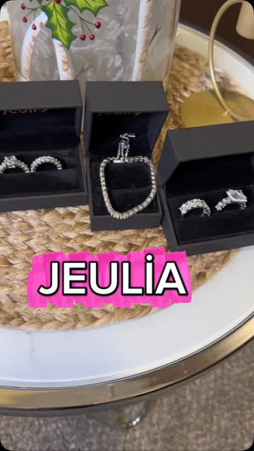 Instagram post by @aytenugc for Jeulia Jewelry Official. Caption reads: @jeuliajewelry Escape in Style with Jeulia🌴Make....