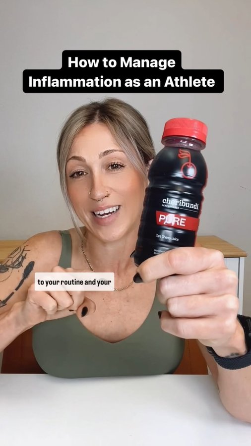 Instagram post by @jessicathesportsrd for Cheribundi. Caption reads: As student-athletes return to training,....