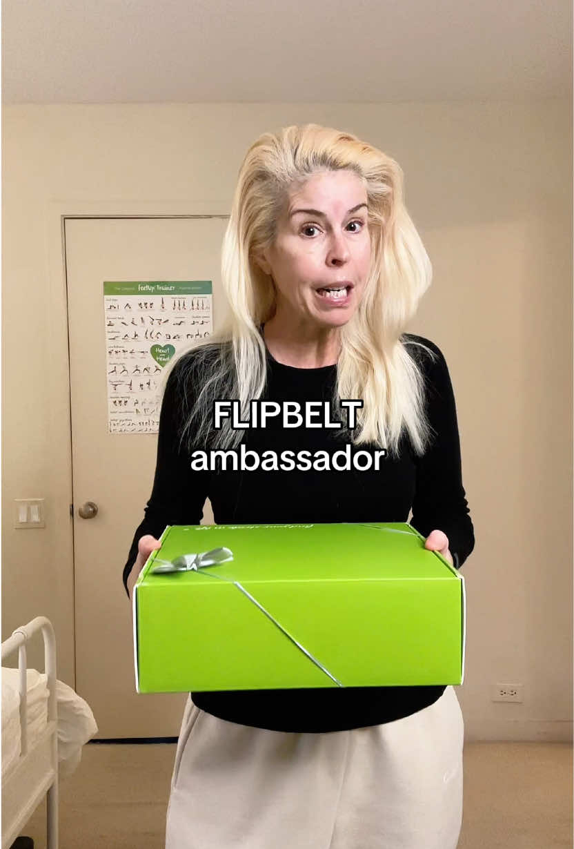 TikTok post by @cynthiajwheeler for FlipBelt. Caption reads: Guess who will be a @FlipBelt ambassador for the....