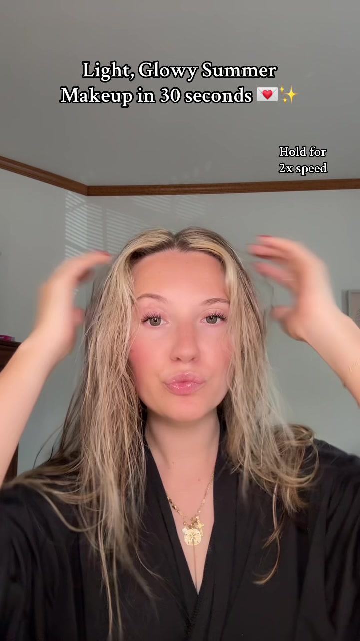 TikTok post by @emmmelizabeth for Summer Fridays. Caption reads: [...] @Rare Beauty @Charlotte Tilbury @Summer....