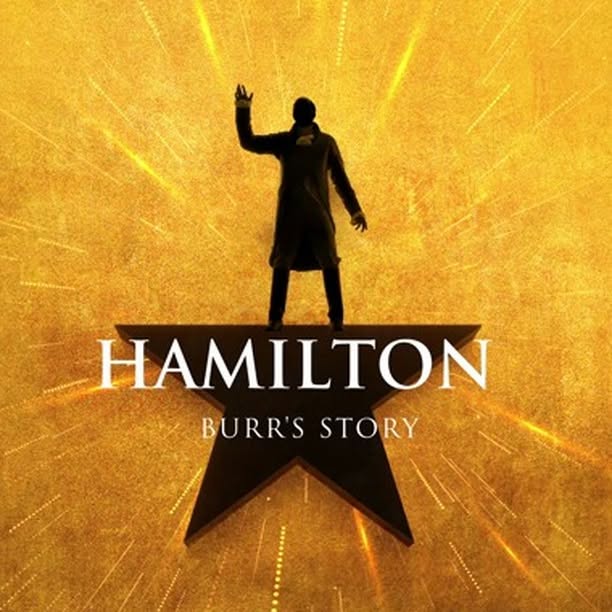 Instagram post by @lin_manuel for Atlantic Records. Caption reads: Don't wait for it! Hear 'Burr's Story,' featuring....