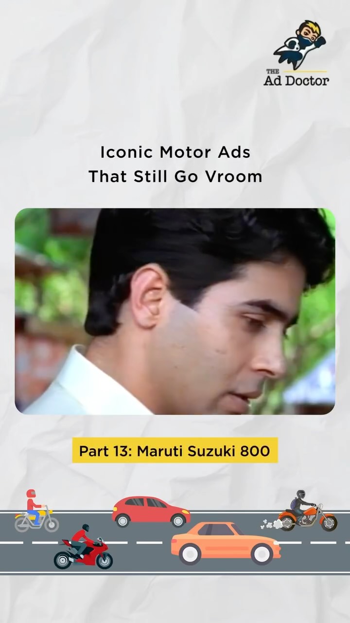 Instagram post by @the_ad_doctor for Maruti Suzuki. Caption reads: “Mera Sapna, Meri Maruti” became the anthem of a....