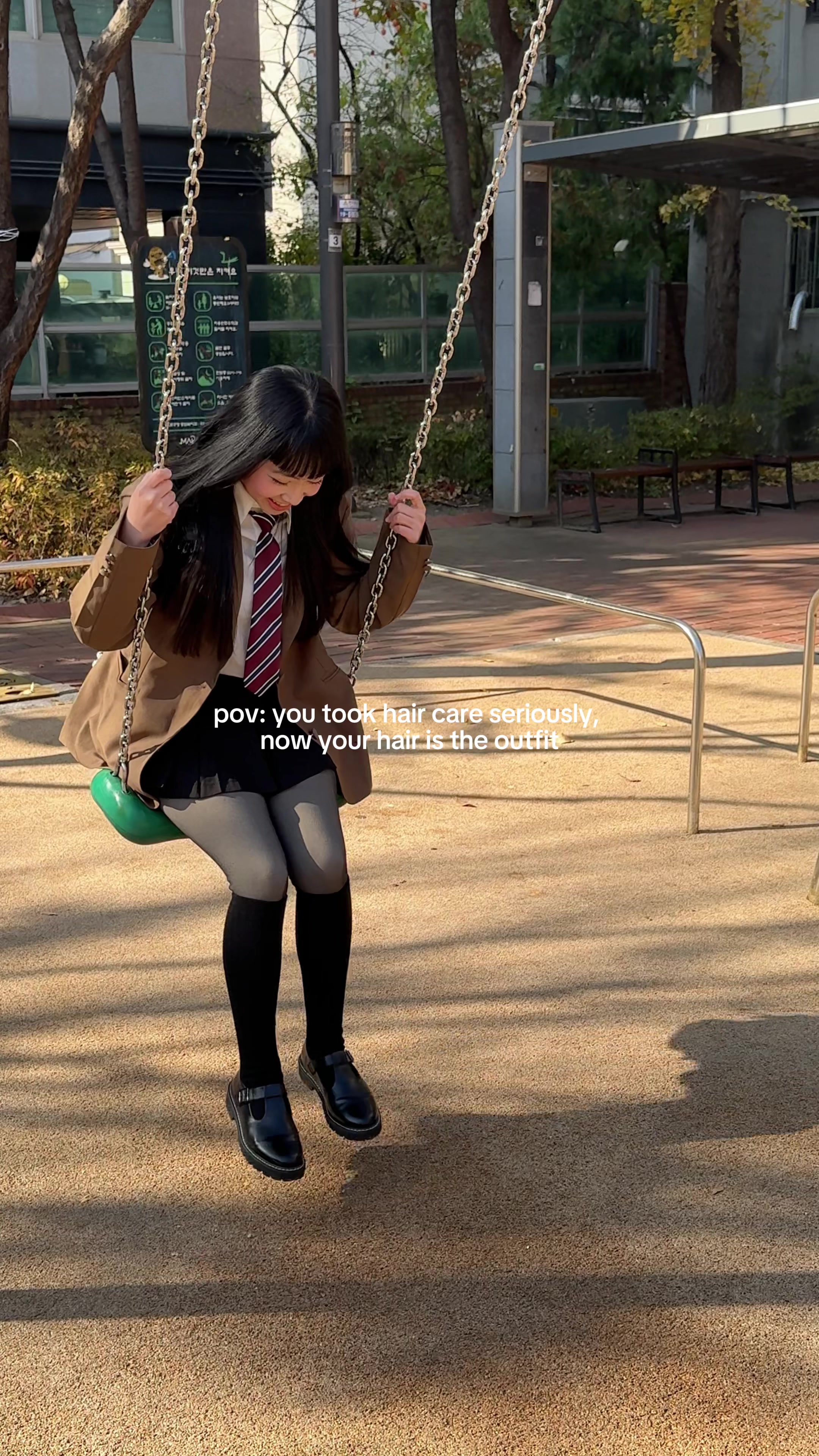 TikTok post by @shantigirl_ for Palmolive. Caption reads: [...] hair has been doing the most lately thanks....