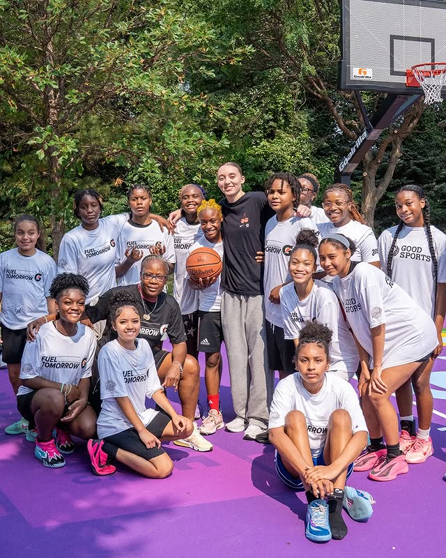 Instagram post by @paigebueckers for Gatorade. Caption reads: The court that shaped @paigebueckers is now....