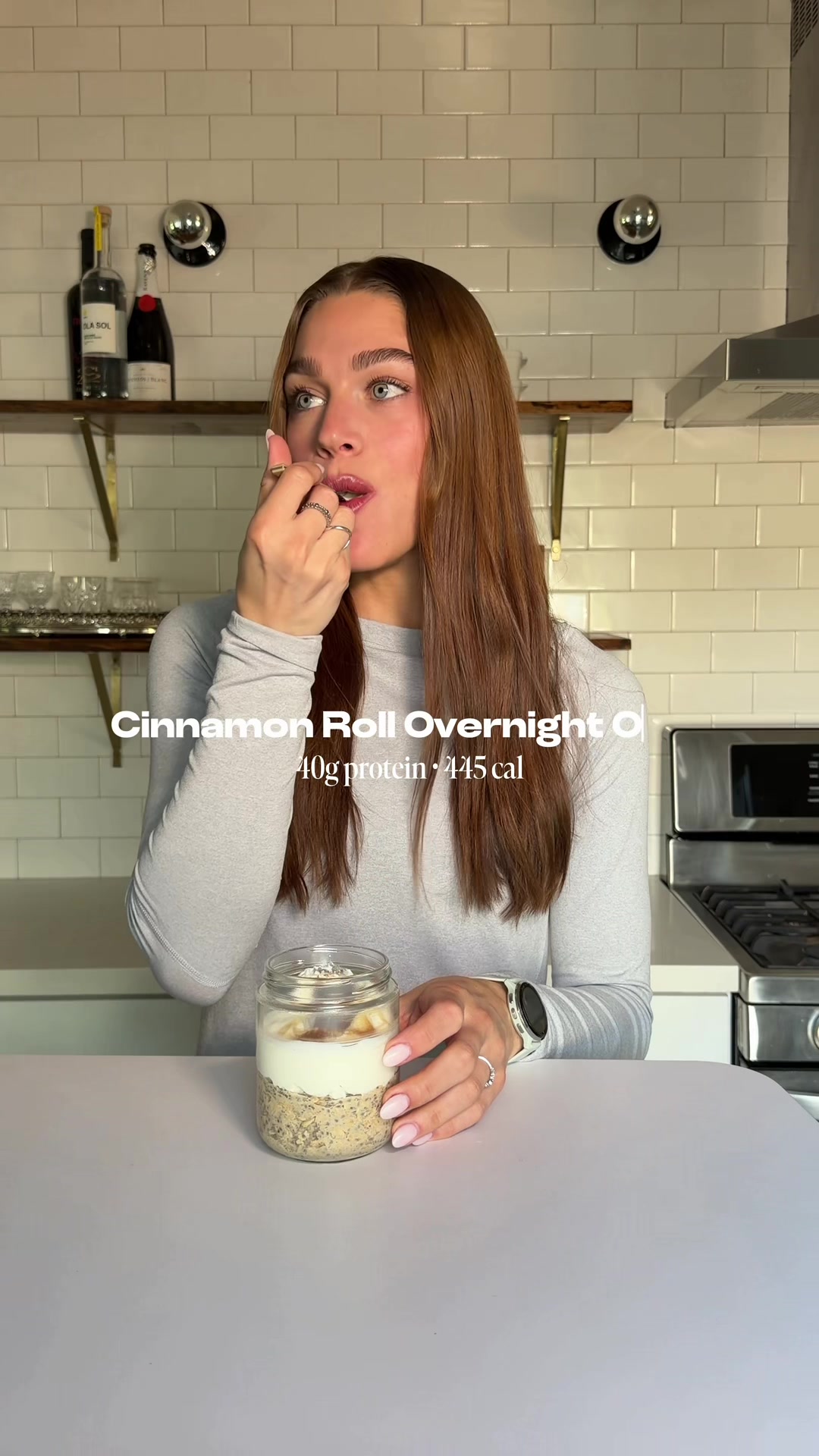 TikTok post by @cambriguest for Wellious. Caption reads: [...] milk • 1 tosp chia seeds • 1 scoop @Wellious....