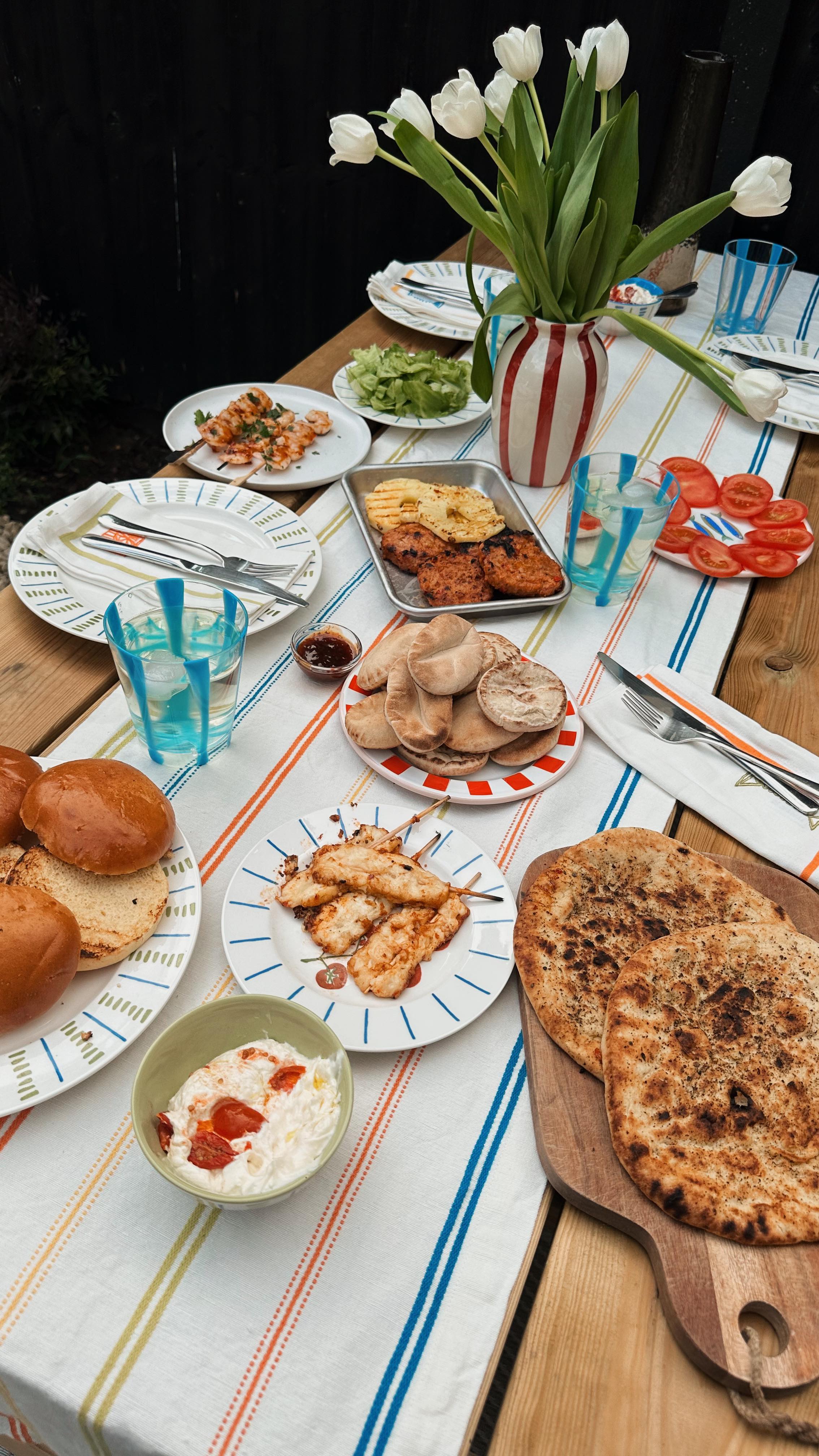 Instagram post by @lukecatleugh for John Lewis. Caption reads: ad. Embracing the British BBQ weather to let my....