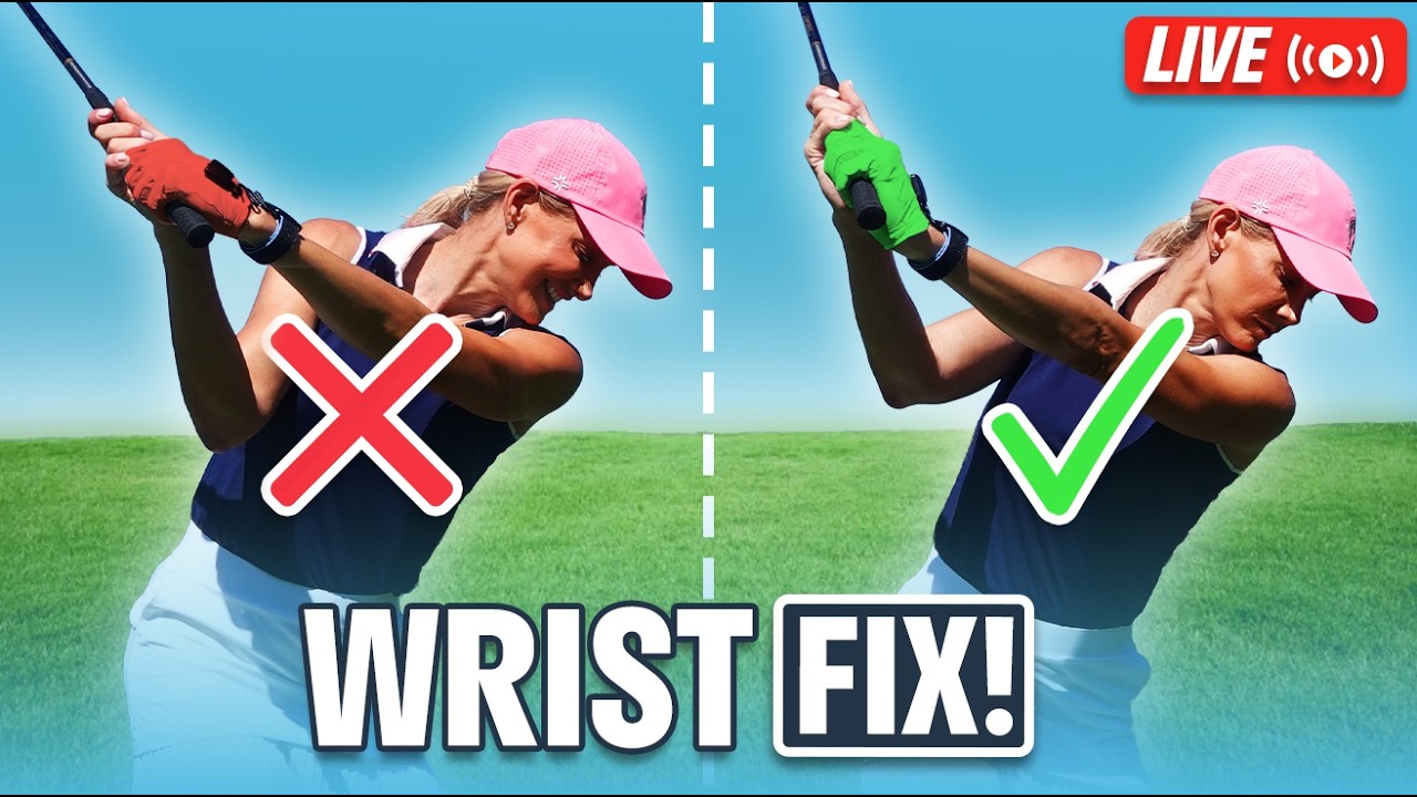 YouTube post by @meandmygolf. for HackMotion. Caption reads: The Simple Wrist FIX for Perfect IRON Trajectory.