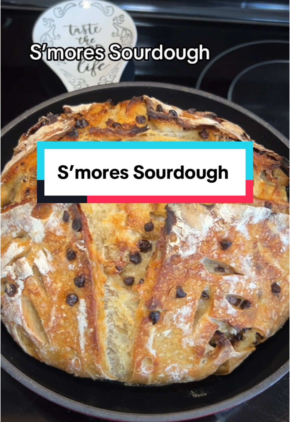 TikTok post by @courtneyk1021 for Krustic. Caption reads: [...] #smores #bread #baking #essentials @Krustic....