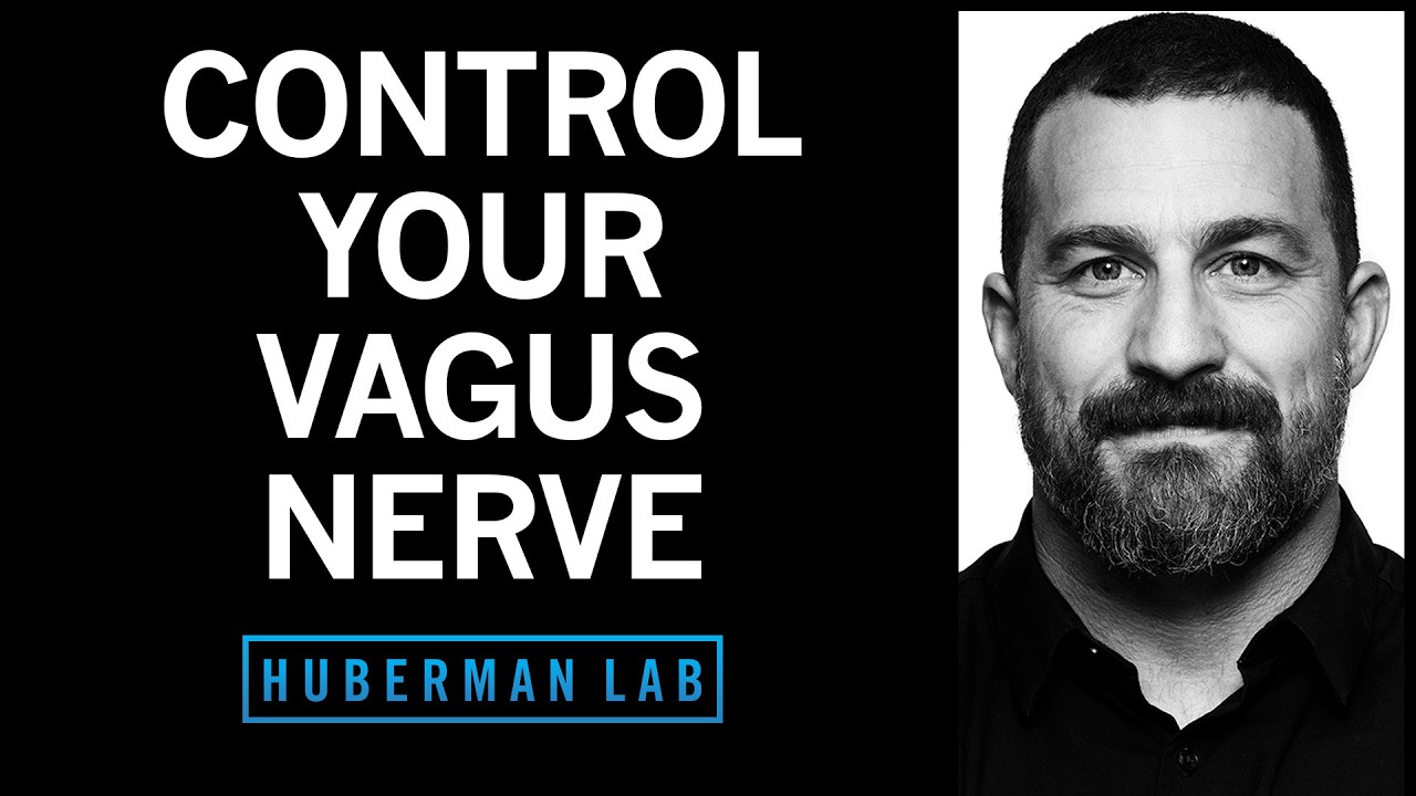 YouTube post by @hubermanlab for Drink LMNT. Caption reads: Control Your Vagus Nerve to Improve Mood,....