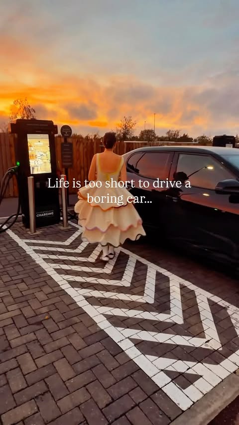 Instagram post by @alexandratealeaf for Ford. Caption reads: [...] the Cotswolds, I think the all-electric Ford....