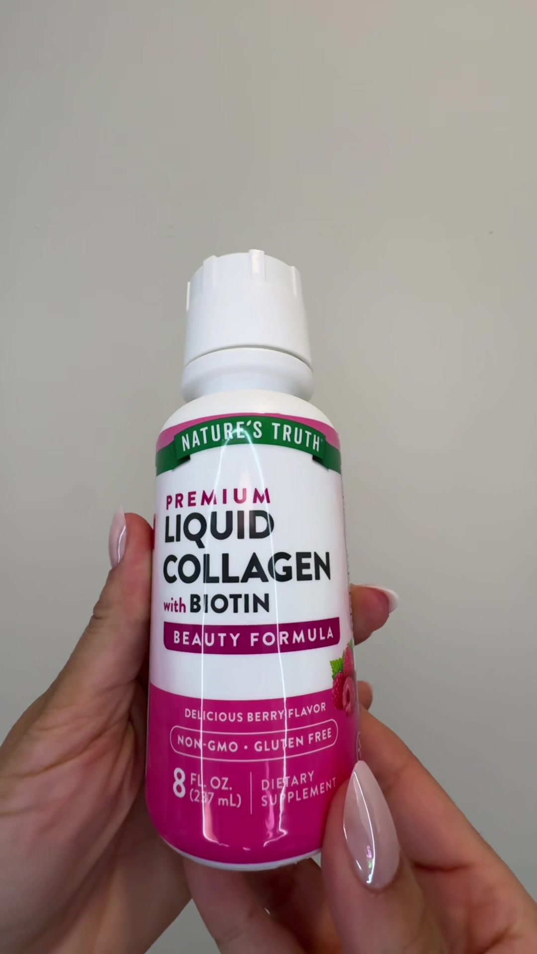 TikTok post by @angelg1017 for Nature's Truth. Caption reads: Collagen supplements are so essential for me! &....