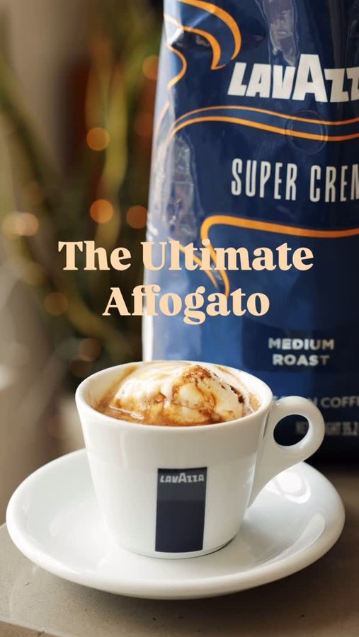 Instagram post by @tjscoffeeadventures for Lavazza USA. Caption reads: To celebrate National Ice Cream Day I’m partnering....