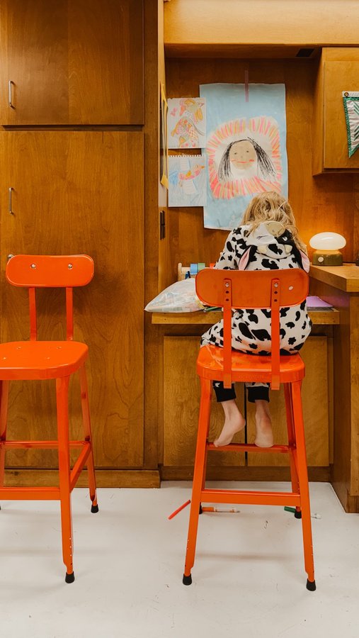 Instagram post by @witanddelight_ for Schoolhouse. Caption reads: [...] added color, light, and pieces from....