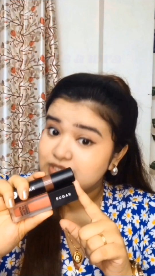 Instagram post by @sheilika_das for SUGAR Cosmetics. Caption reads: Cmnt link 🔗 for the products....