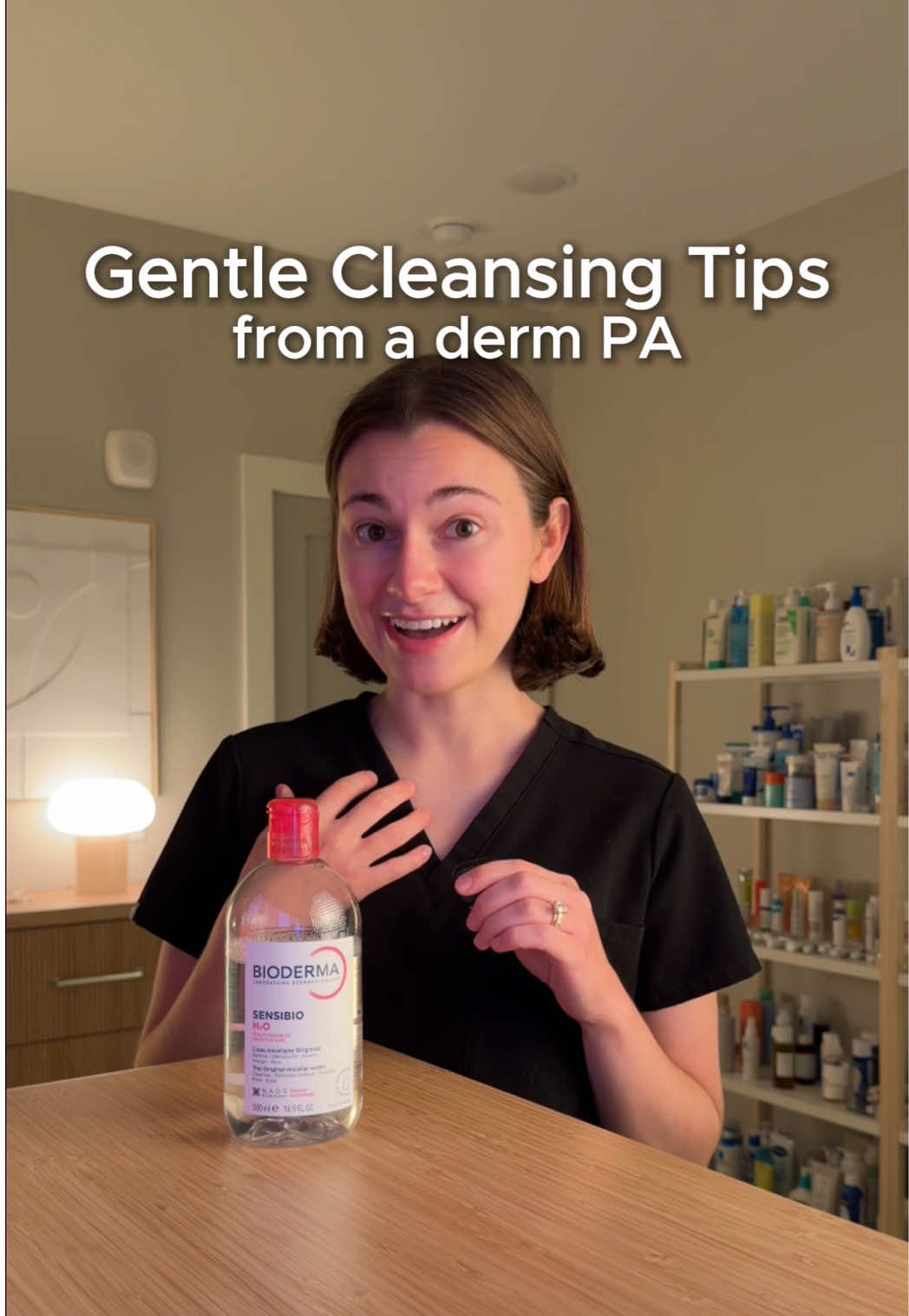 TikTok post by @sighlurskin for BIODERMA USA. Caption reads: [...] about doing less to your barrier @BIODERMA....
