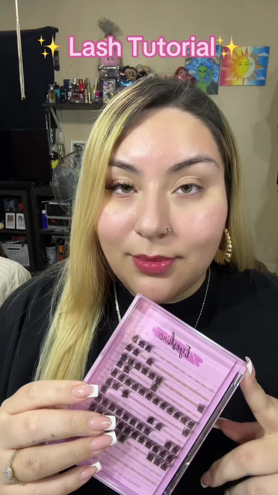 TikTok post by @xo.xanndra343 for Eyeshine Cosmetics. Caption reads: [...] but I will get better! @Eyeshine Cosmetics....