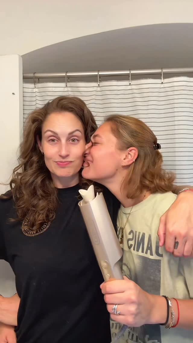 Instagram post by @topdown_bottomup for TYMO Beauty. Caption reads: my girl with curls > 
•
•
•
•
#wlw #agegap #lgbtq....