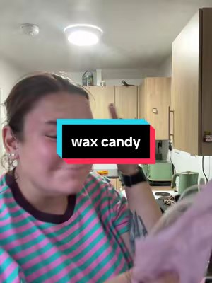 TikTok post by @emmastiktokshopfinds for ChamoyGuysUK. Caption reads: wax candy by @ChamoyGuysUK #waxcandy #chamoyguysuk....