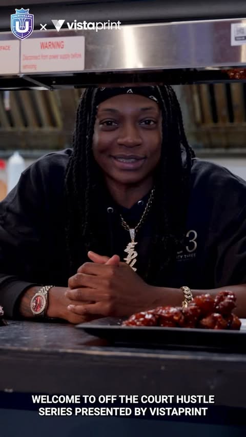 Instagram post by @vinylbc for VistaPrint. Caption reads: [...] into a real-life restaurant dream with....