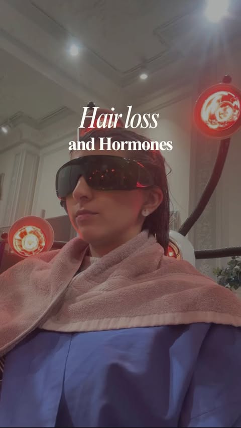 Instagram post by @doctor.ravina for Philip Kingsley. Caption reads: ⭐️Hair Loss and Hormones ⭐️

🩸Blood tests –....