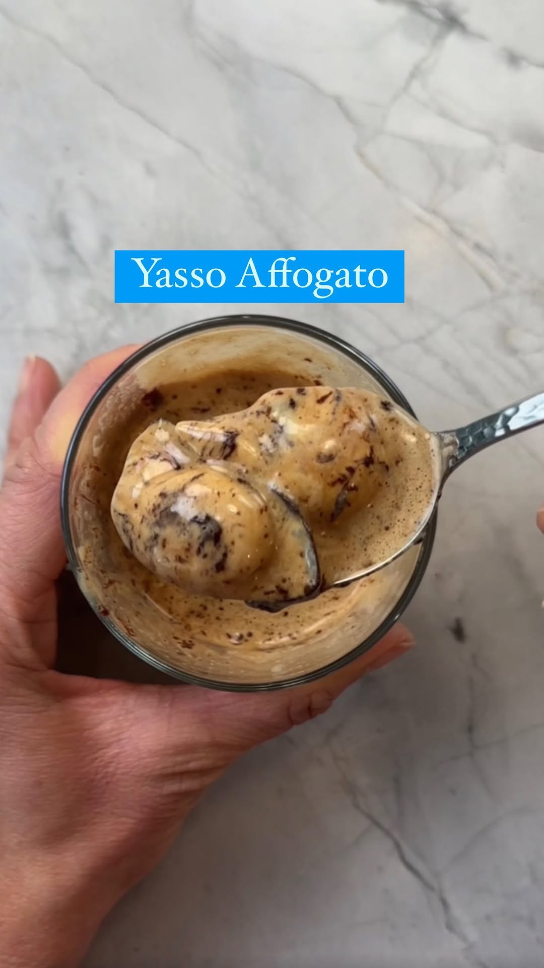 Instagram post by @erekav for Yasso. Caption reads: #sponsored Everyone has their own way of eating....
