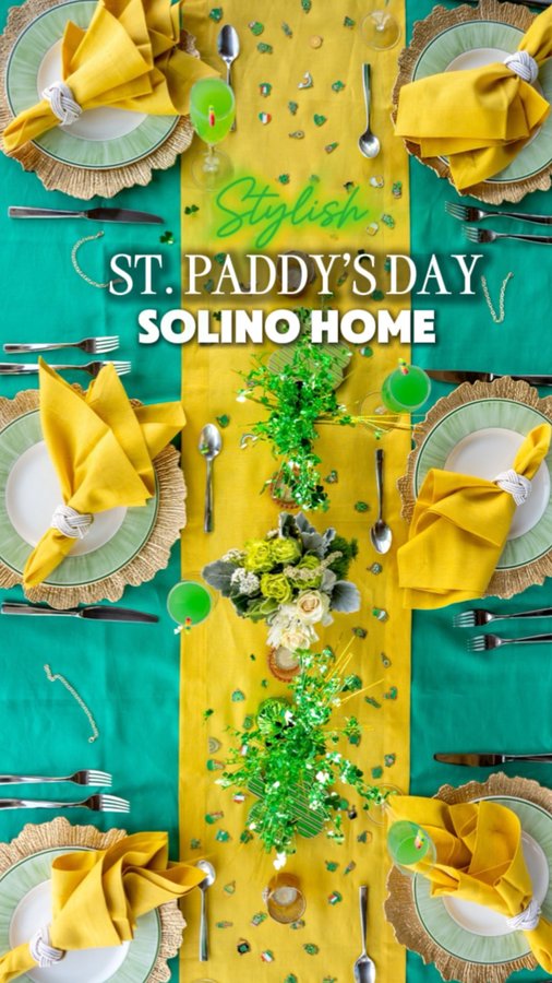 Instagram post by @kpinnapureddy for Solino Home. Caption reads: [...] pretty to eat, styled on the chicest....