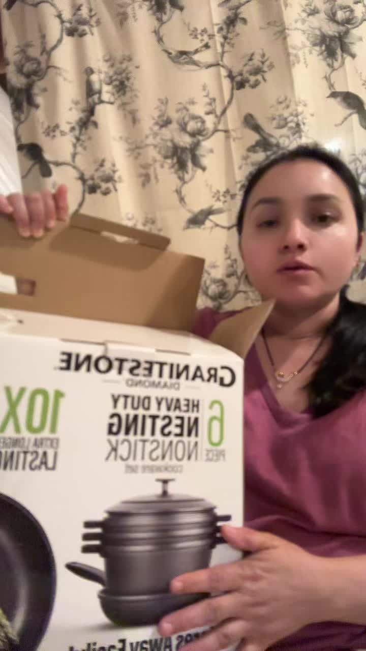 TikTok post by an influencer for Granitestone. Caption reads: [...] #viralproduct #viralvedio❤....