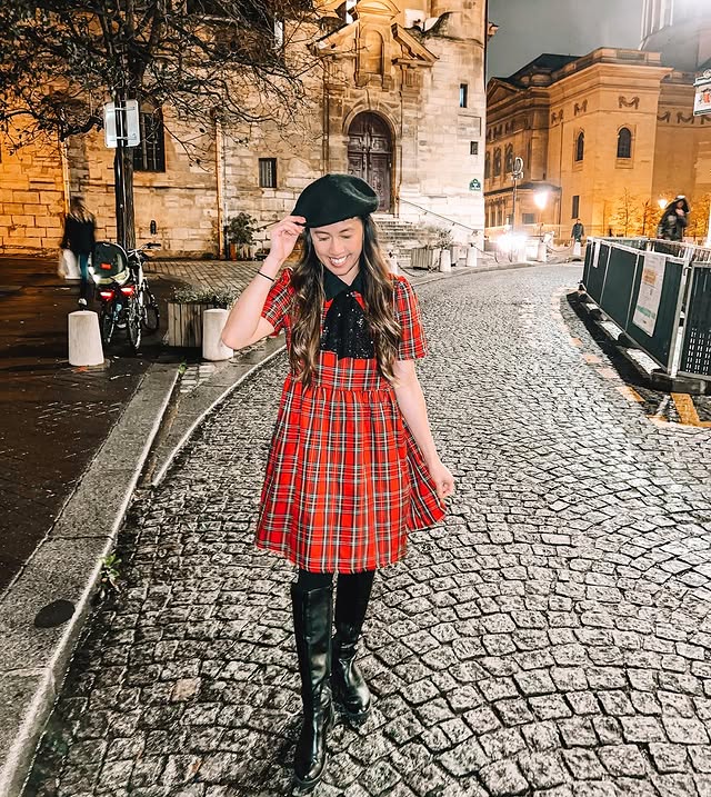 Instagram post by @thelivstyle for Red Dress. Caption reads: [...] holidays?! 🎄😍 Had to snag from....