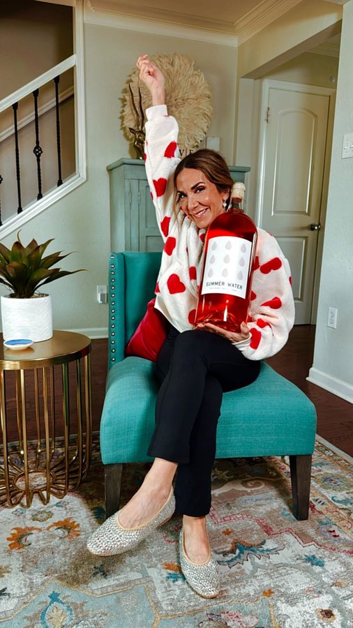 Instagram post by @courtneyzavala for Summer Water. Caption reads: Rosé All Day is possible with this 3 L bottle = 20....